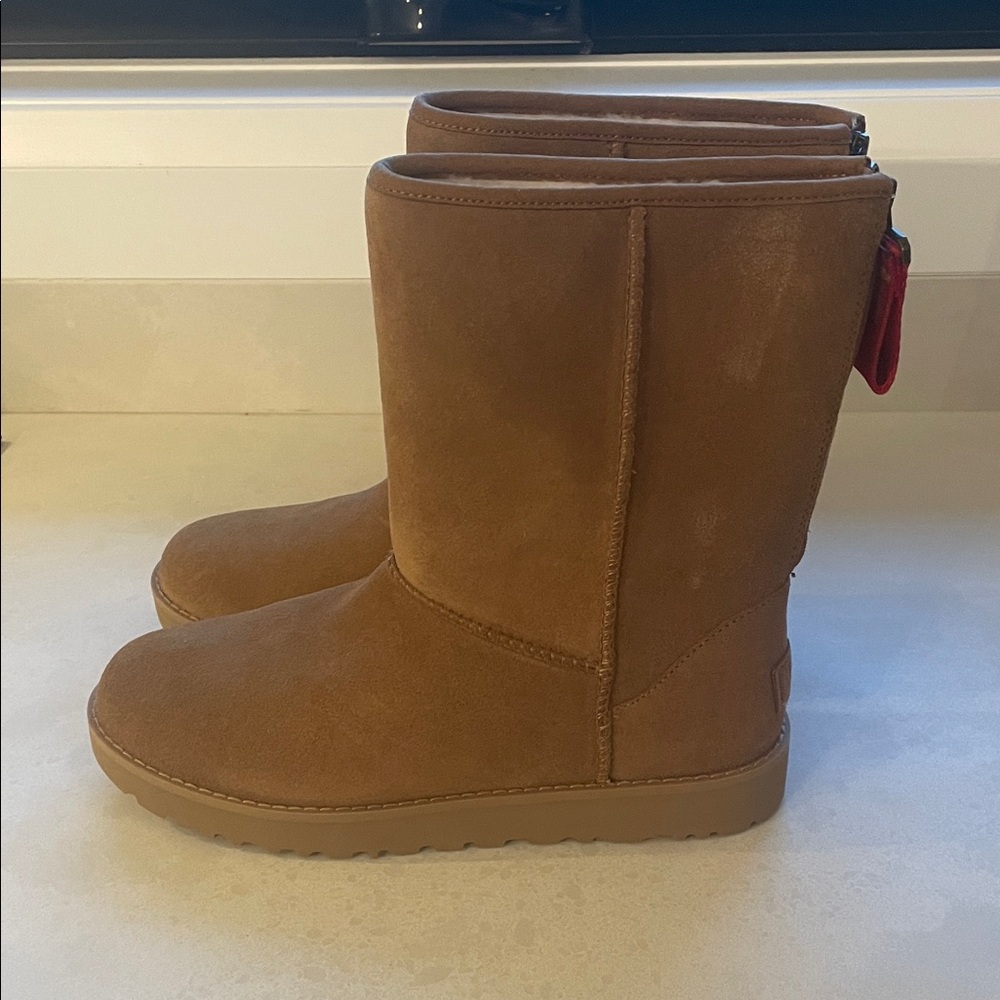 UGG Tan Boots with zippers